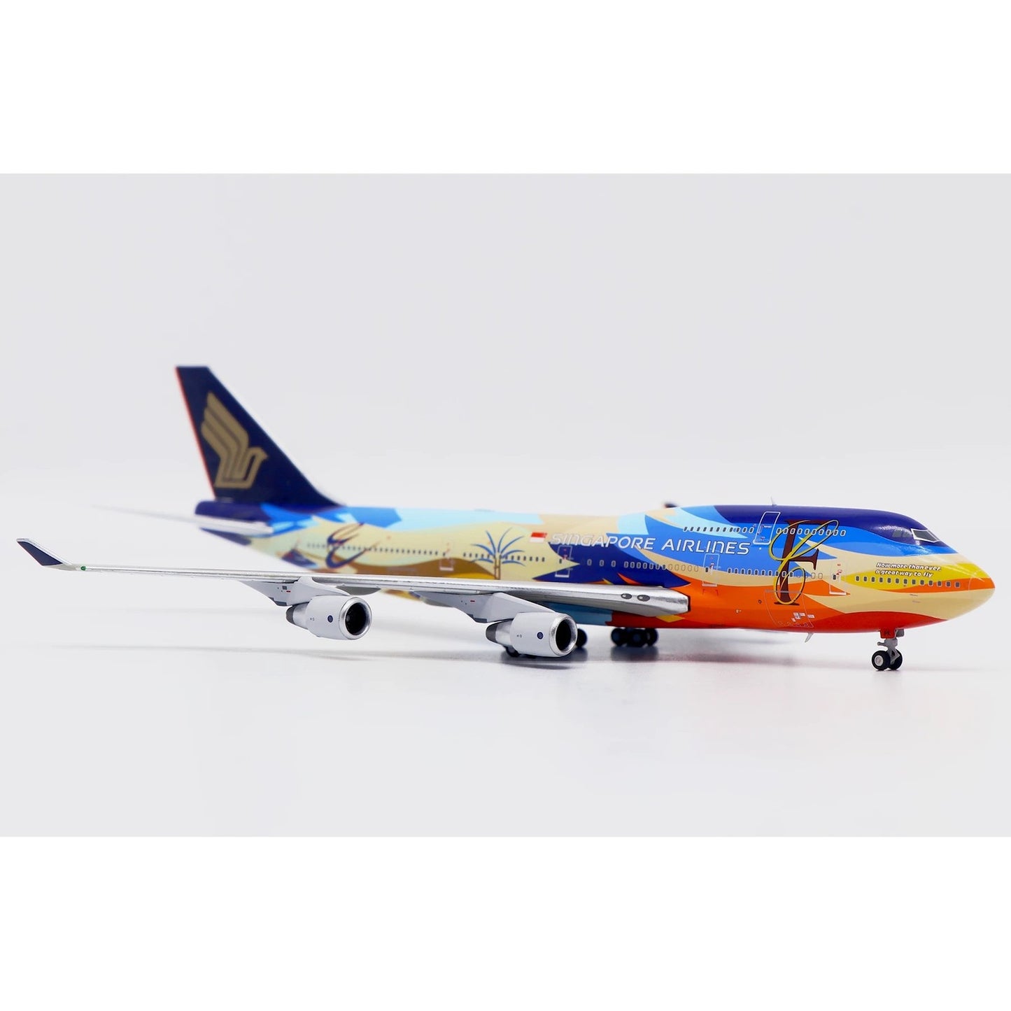 1:400 JC Wings Singapore Airlines B747-400 9V-SPK Plane Diecast Aircraft Model