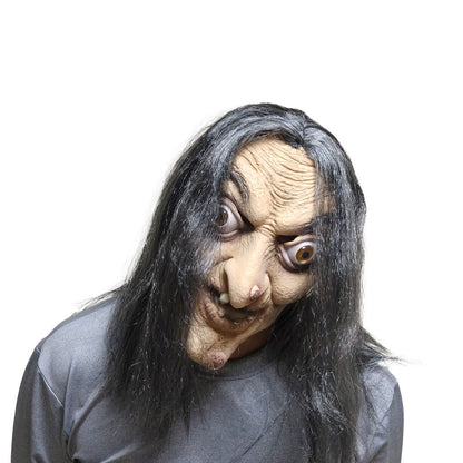 Halloween witch mask cosplay witch mask adult witch ghost party costume latex