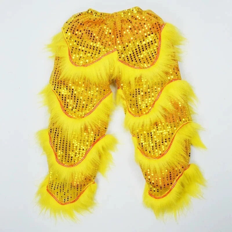 Chinese Kung Fu Folk Art South Lion Children's Dance Pants