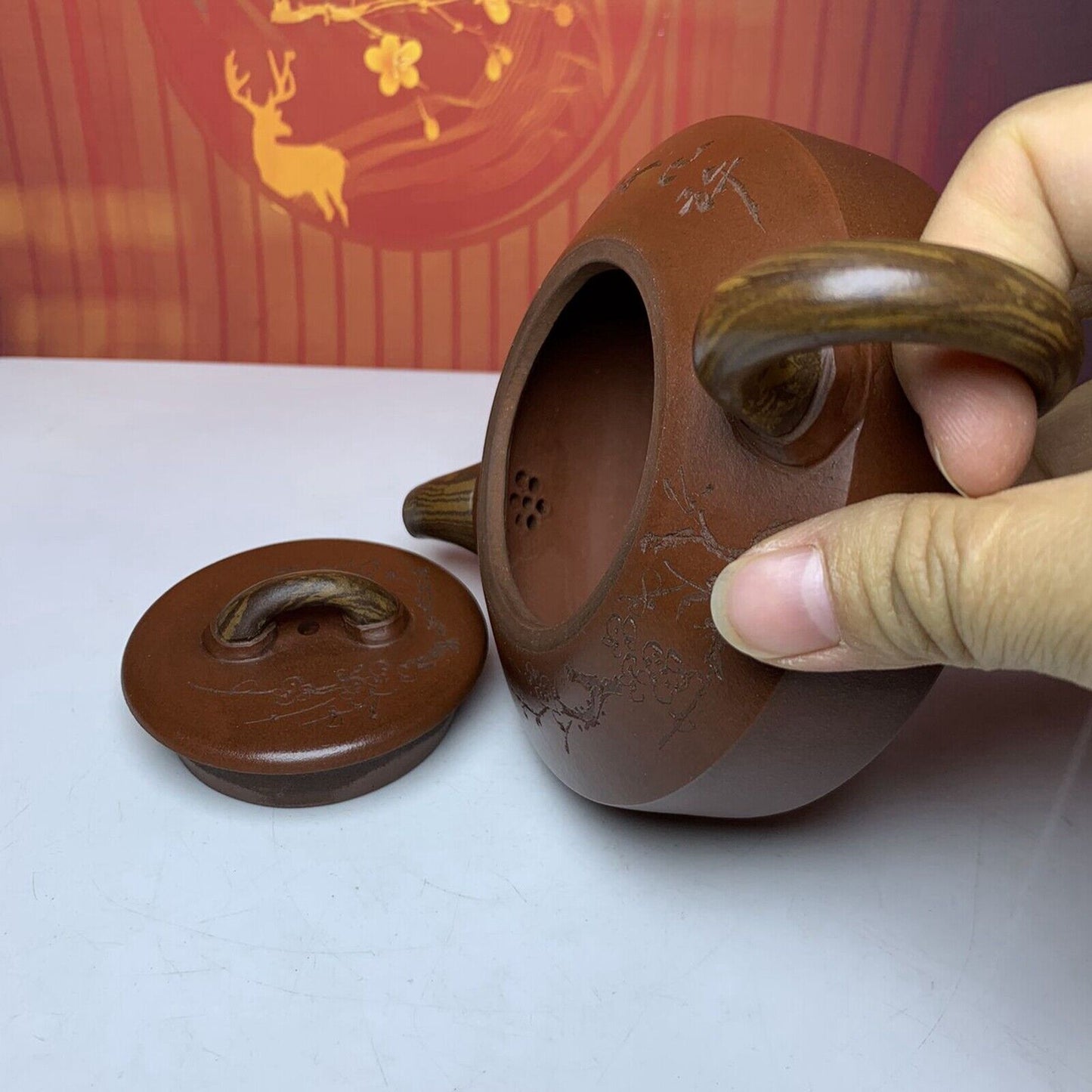 Vintage Chinese Yixing Purple Clay Teapot Zisha Ceremony Fashion Nice Teaware