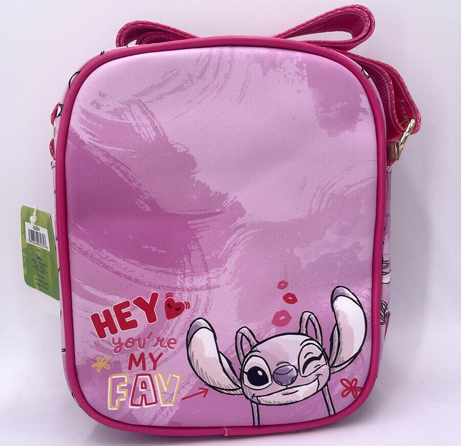 Disney 8.5" Lady Purse New Gift Crossbody Bag Pink Rare Love Lilo & Stitch