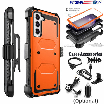 For Samsung Galaxy S22 S23 Ultra 5G Holster Case Belt Clip Stand Cover Accessory