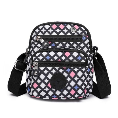 Nylon Printing Shoulder Bags Elegant Crossbody Travel Fashion Zipper Pocket Bag