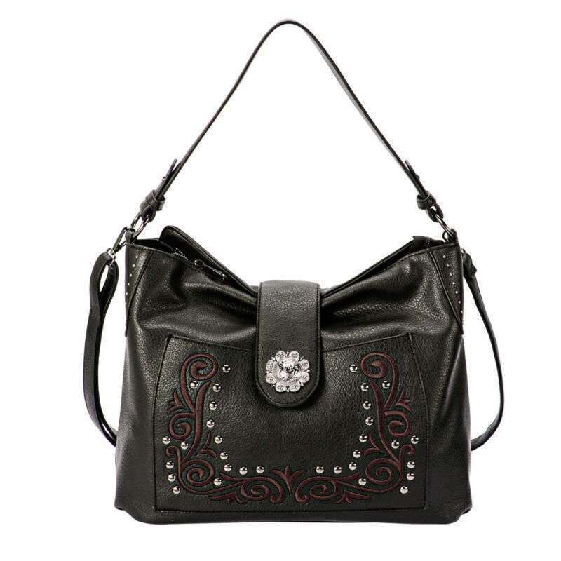 Celela Designer Handbag Women Handbag Bags Embroidered Pattern Studs Hobo Purse