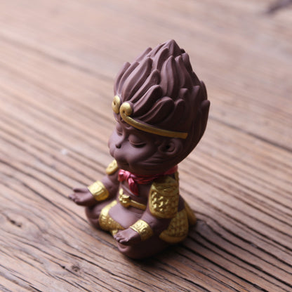 Praying Monkey Statue Yixing Zisha Tea Pet Handmade Ornament Home Decoration New