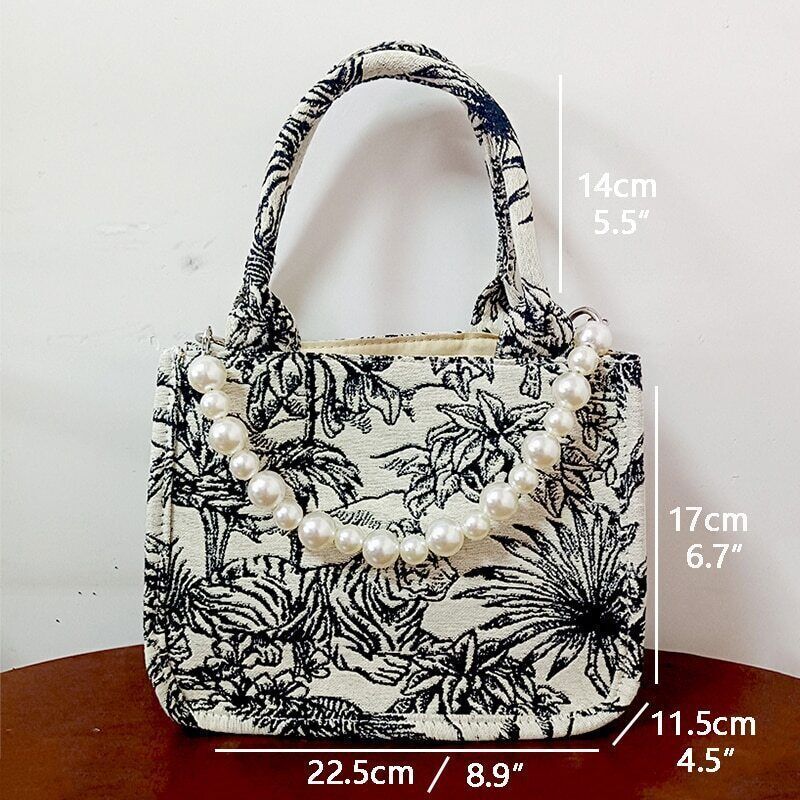 Tote Bag Women Handbag Travel Shoulder Bag Embroidery Shopping Bag