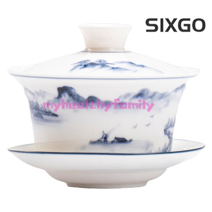 Eight Treasures Tea Sancai Gaiwan Tea Cup Household Ceramic Tea Bowl