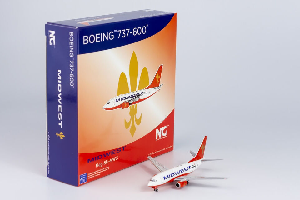 1:400 NG Model MIDWEST BOEING 737-600 Passenger Airplane Diecast Aircraft Model