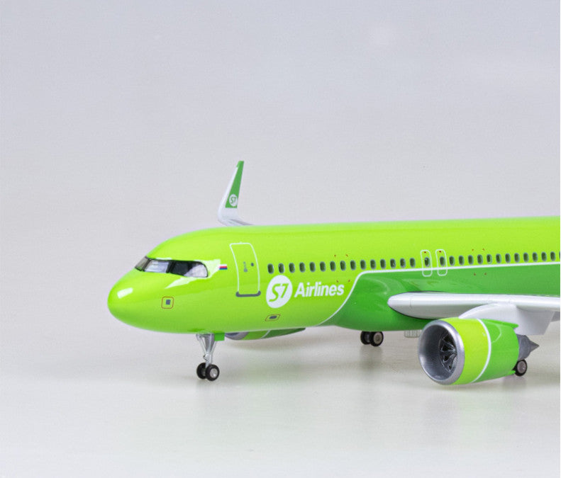 1:80 47CM S7 AIRLINES AIRBUS A320neo Airplane Landing Gear Resin Aircraft Model