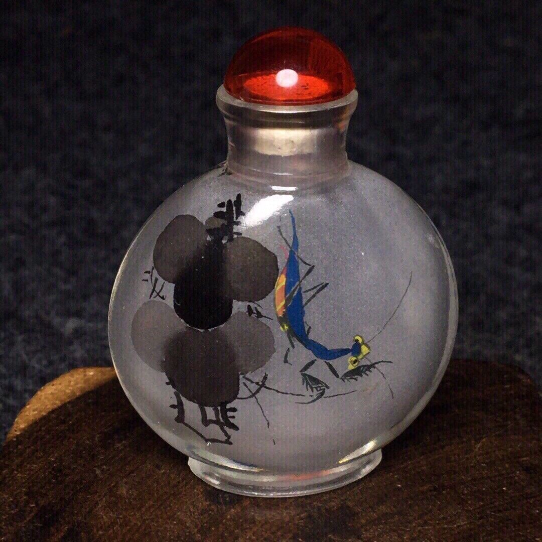 Ancient Chinese handmade interior painting ancient glazed snuff bottle