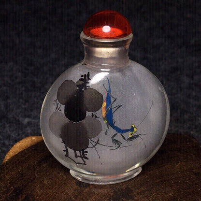 Ancient Chinese handmade interior painting ancient glazed snuff bottle