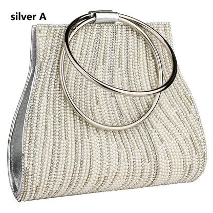 Evening Bag Diamond Rhinestone Clutch Silver Purse Handbags Clutches 9*9*13 CM