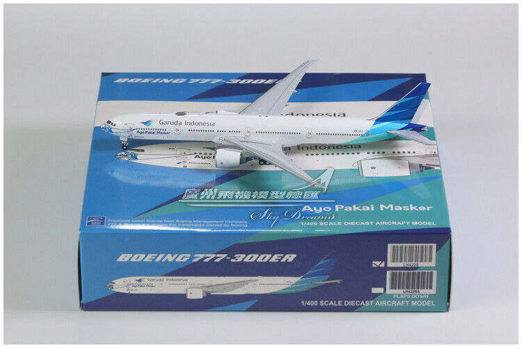 1:400 JC Wings Garuda Indonesia BOEING 777-300ER Passenger Plane Diecast Model