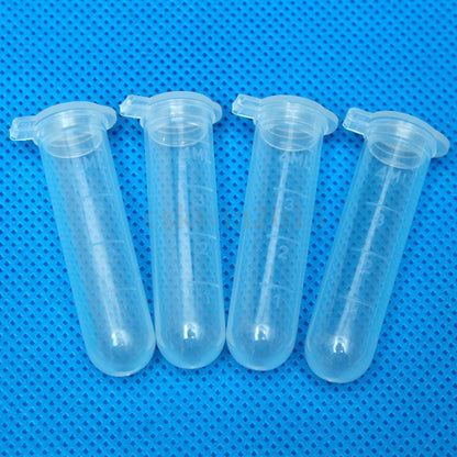 50x 5ml Plastic Centrifuge Lab Test Tube Vial Sample Container Bottle with Cap F