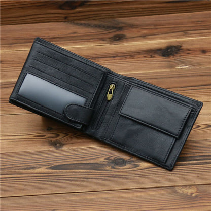 Genuine Leather Short Wallet Purse Cowhide Wallets Coin Pocket Card Money Holder