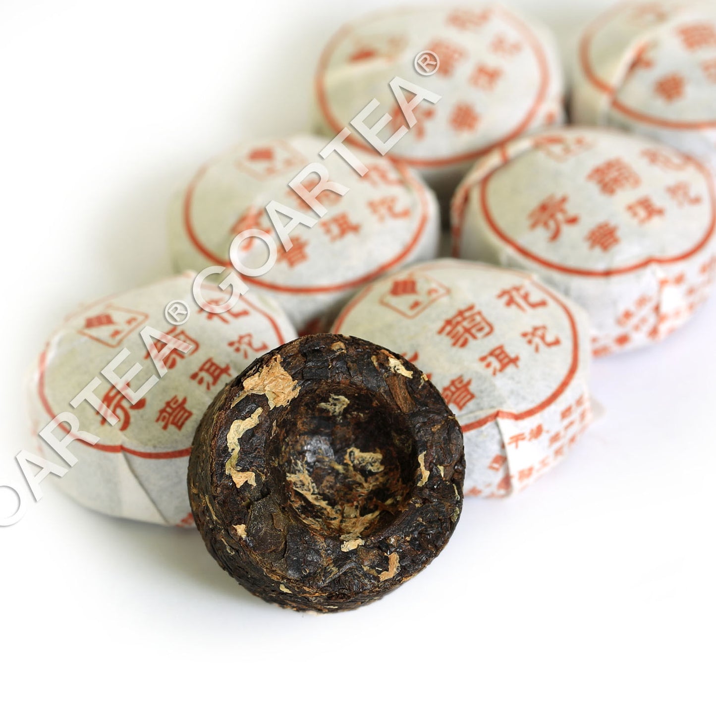 GOARTEA 2015 Tribute Chrysanthemum Flower Puer Pu'er Pu erh Tea Mini Ripe Cake