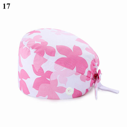 Nurse Baotou Cap Floral Surgical Cap Doctor Hat Printing Sweat-absorbent Towel