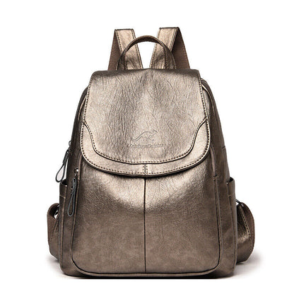 Premium PU Leather Backpack Women Vitange Satchel Rucksack Travel Shoulder Bag
