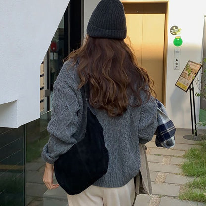 Large Bags Matte Synthetic Leather Handbags Casual Hobos Bags Totes Shoulder Bag