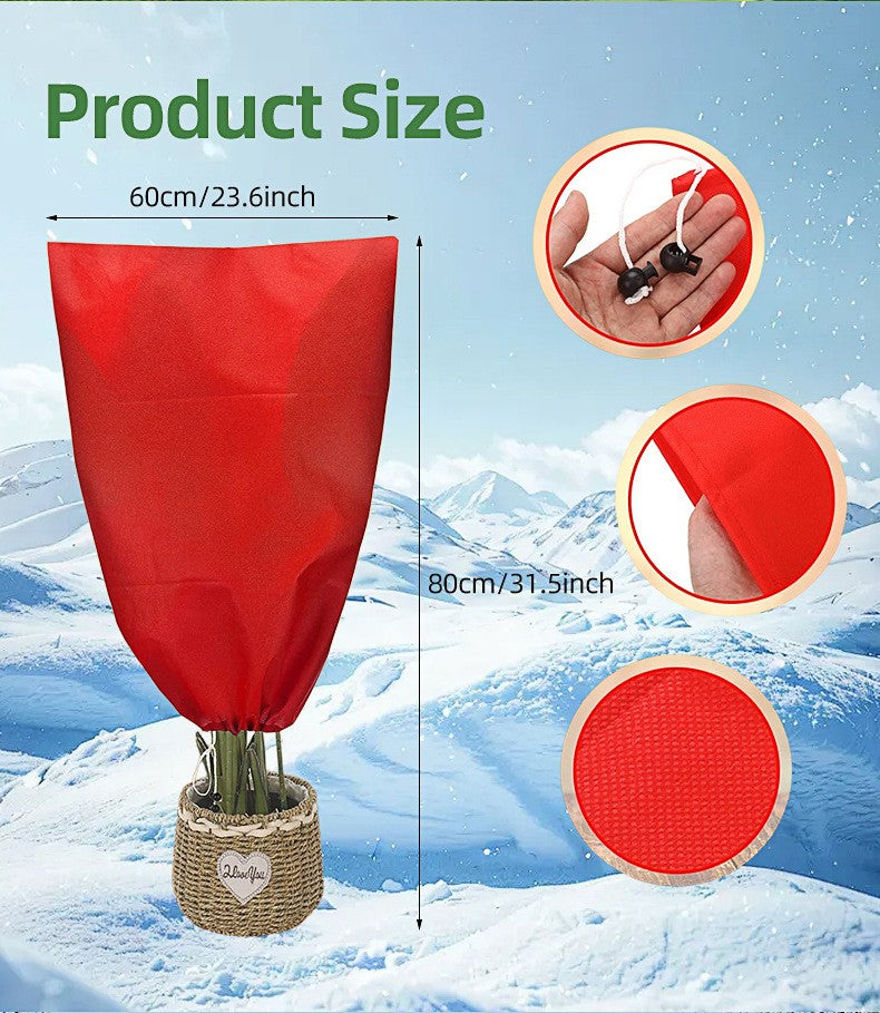 Plant antifreeze cover thickened non-woven fabric drawstring zipper style