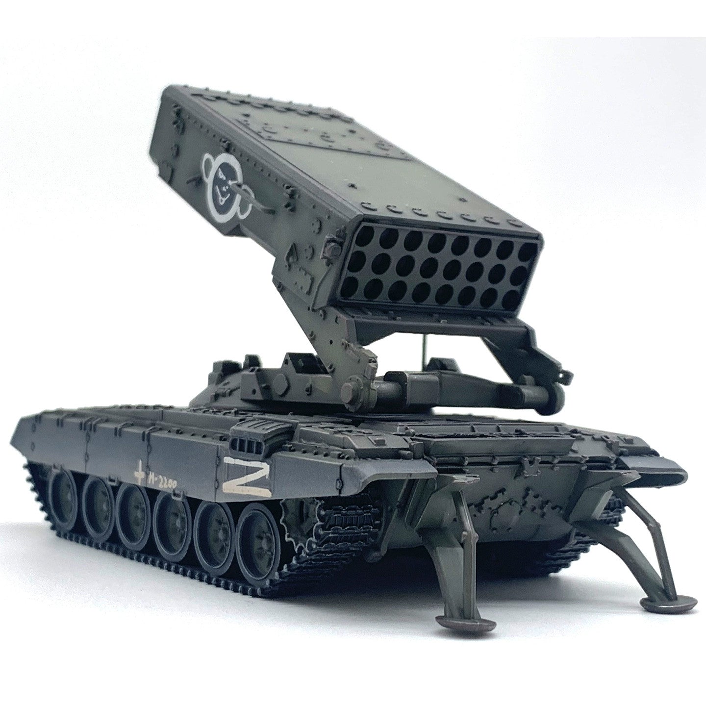 ARTISAN Russia-Ukraine TOS-1A Flamethrower Tank Z-Paint Finished Model Toys