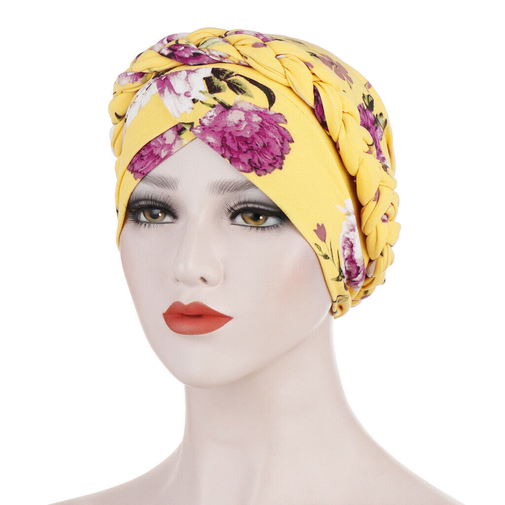 Braid Chemotherapy Hat Short Braided Muslim Turban Scarf Islamic Scarf Cap Soft