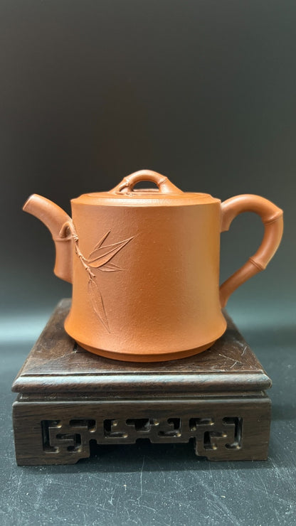 160cc chinese Yixing Handmade Zisha teapot Zhu clay Bamboo Hu Gongfu Tea Pot