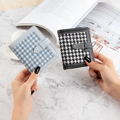 Small Wallet Short Buckle Wallets Retro Fashion Foldable Coin Purse Card Bags