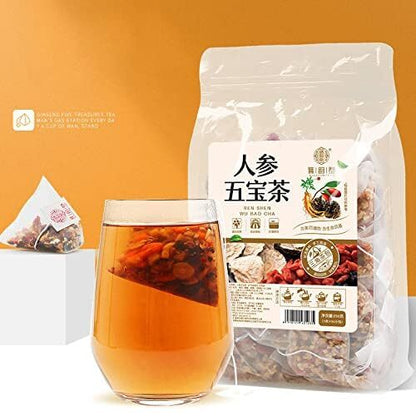 Ginseng Five Treasure Tea Wubao Men's Health Tea Red Date 250g (5gx50pack)