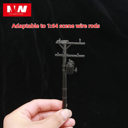 1/64 Electric Pole Model Prop City Street Scene Display Accessories Toy
