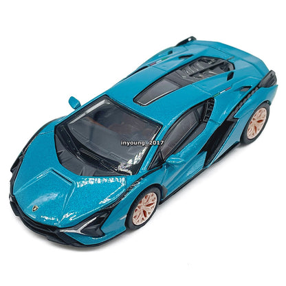 1/64 Lamborghini Sian FKP 37 Model Toy Car Diecast Toy Vehicle Kids Adults Blue