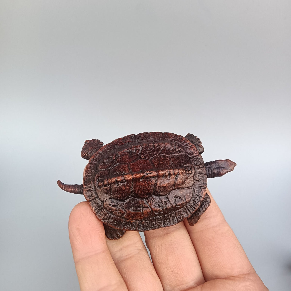 Chinese Bronze Turtle Tea Pet Home Decoration Statue-