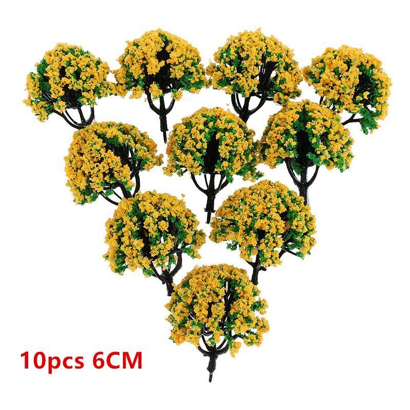 Artificial Miniature Tree 20-70Pcs Plastic Train Scenery Railroad Building Decor