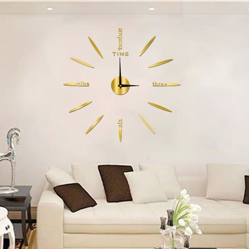 DIY Wall Clocks Creative Acrylic Punch-Free Luminous Living Room Home Decor 16in