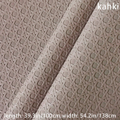 100cm Weaving Pattern Faux Leather Fabric Cloth F DIY Sofa Cover Bag Upholstery