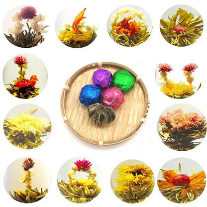 Organic Green Tea Base Blooming Flowering Tea Art Tea Ball Flowering Tea 20pcs