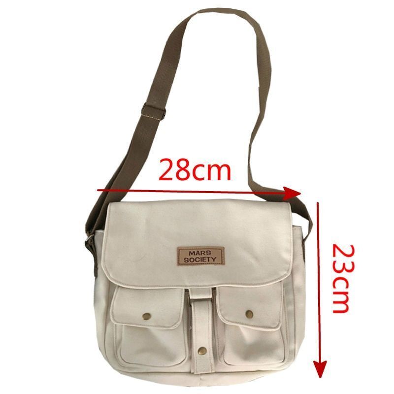Women's Canvas Bag Department Messenger Bag Female Students Shoulder Bags 1 PC