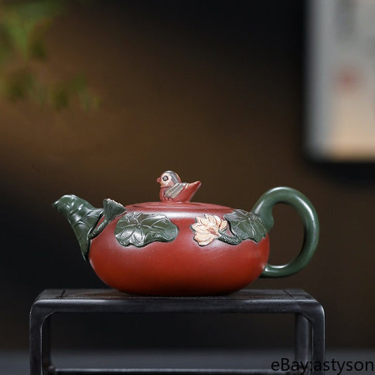 Chinese Yixing Purple Clay Teapot Tea Set Pot Zisha Ceramic Cute Decor Figurine
