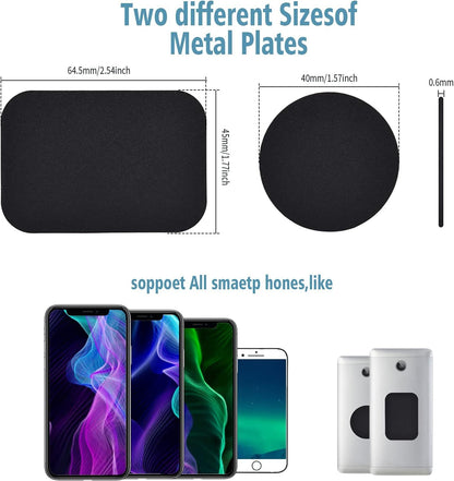Metal Plates Adhesive Sticker Replace For Magnetic Car Mount Phone Holder