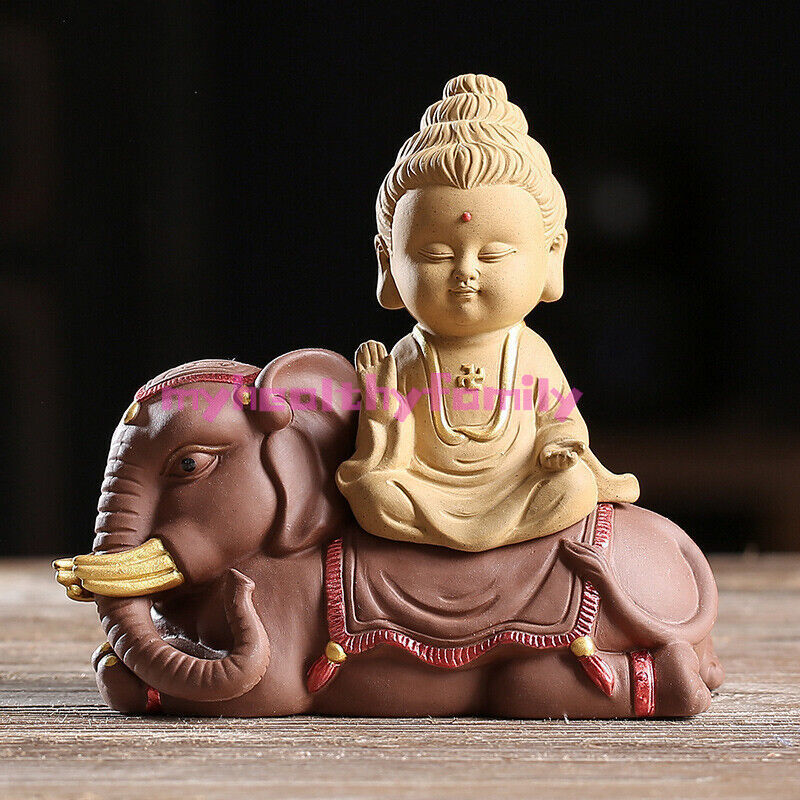 China Artware Yixing Zisha Tea Pet Buddha Statue Avalokitesvara Bodhisattva New