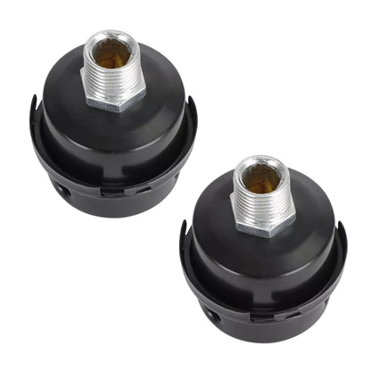 Durable 2pcs 1/2" 20mm Air Compressor Silencer Intake Filter Metal Noise Muffler