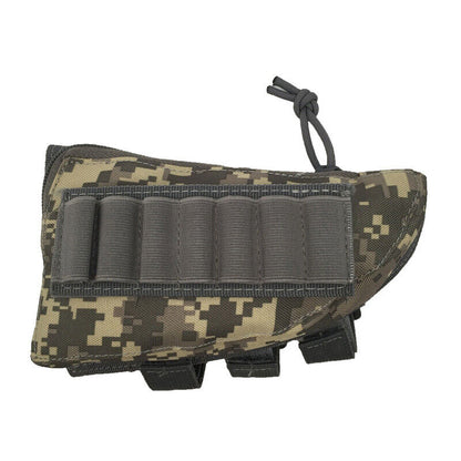 Tactical Hunting Rifle Buttstock Bag Magazine Pouch Rest Shell Mag Ammo Pouch