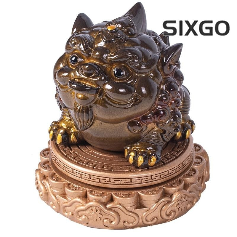 Resin Color Changing Tea Pet Ornament PI Xiu Tea Table Tea Tray Kung Fu Teaware