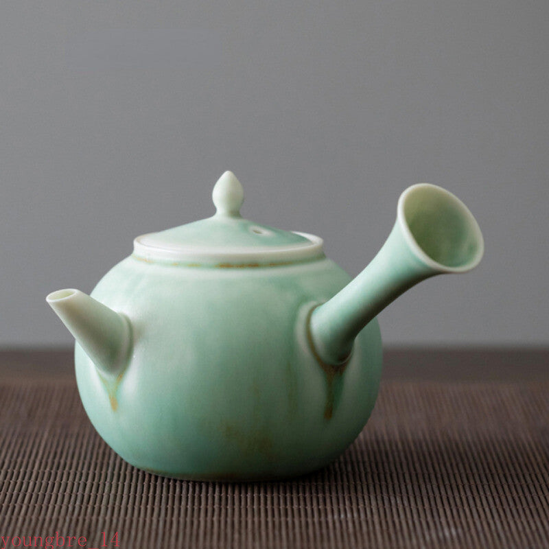 Chinese Ceramic Teapot Household Retro Handmade Kung Fu Tea Set Gift Simplicity