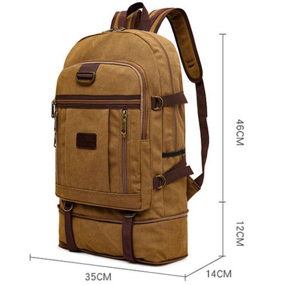 Large Canvas Bag 60 L Traveling Multi Functional Wear Resistant Durable Backpack