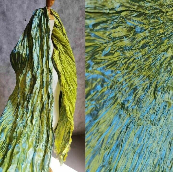 Miyake Style Pleated Fold Fabric 50x145cm Polyester/Cotton DIY Skirt Dress Cloth