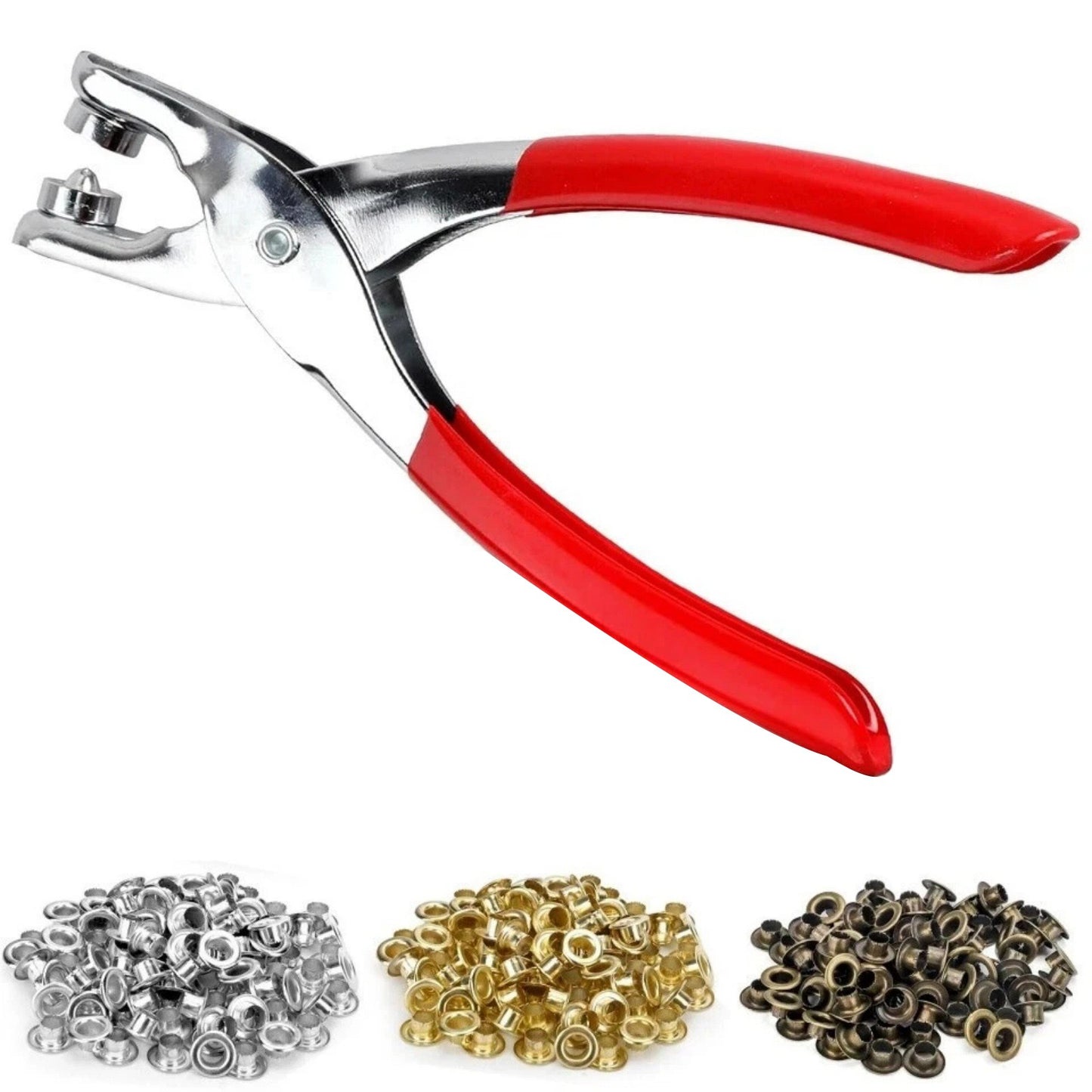 300pc 1/4 inch Grommet Eyelet Hole Punch Plier Tool Kit for Leather Fabric Craft