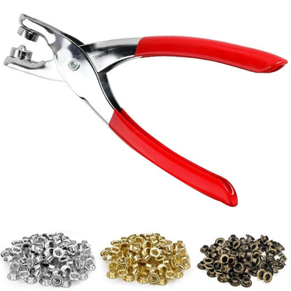 300pc 1/4 inch Grommet Eyelet Hole Punch Plier Tool Kit for Leather Fabric Craft