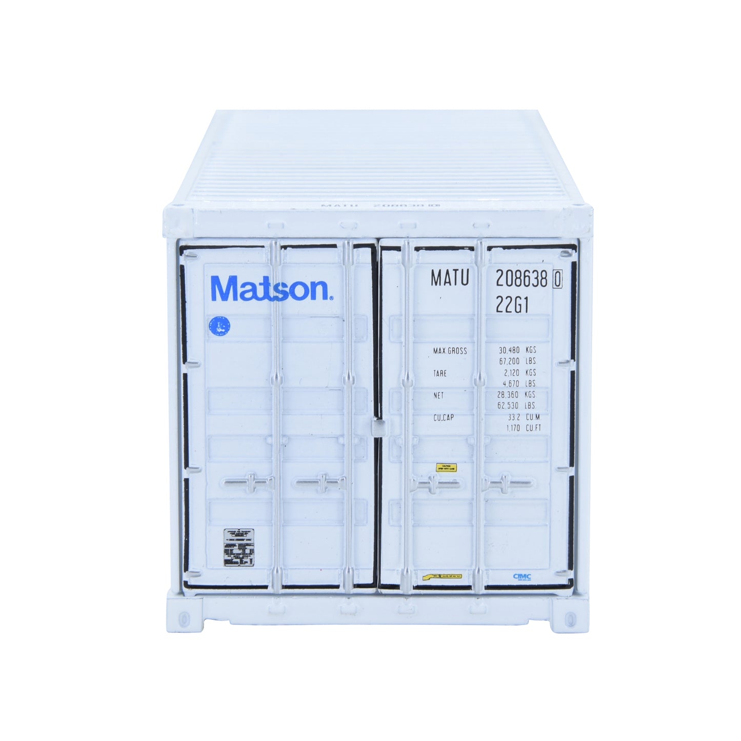1:50 Matson 20GP Metal Shipping Container Model Toy Home Office Decor Gift