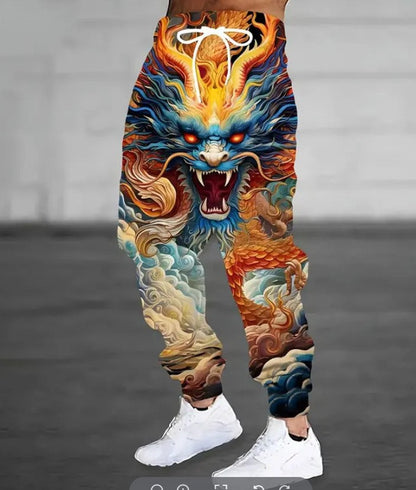 Autumn New Men's Casual Pants, Sweatpants 3D Digital Printing trend